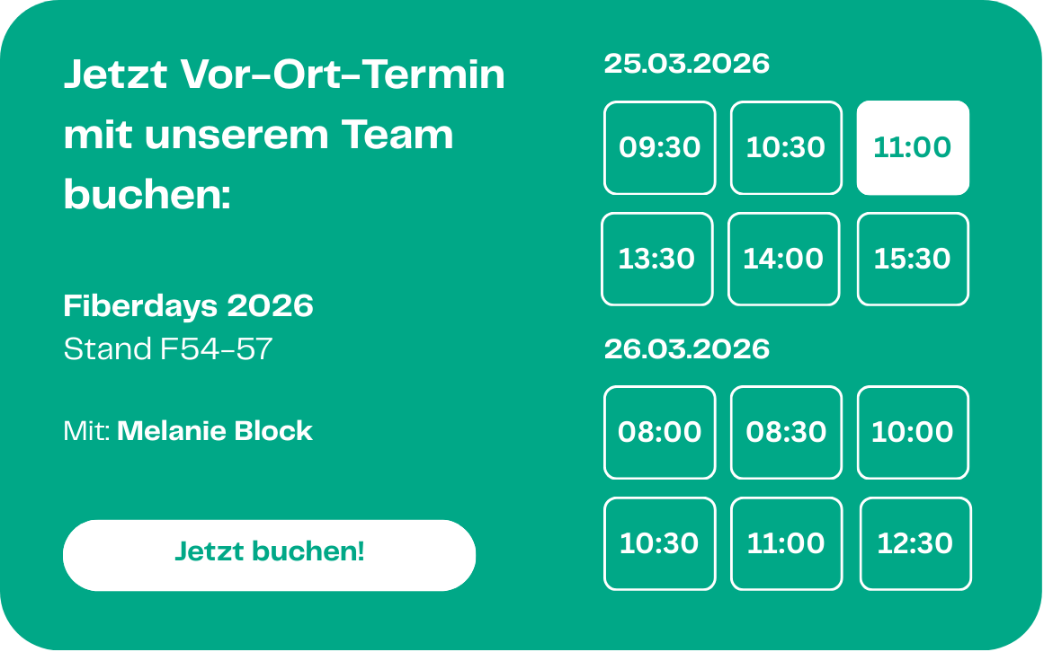 Terminbuchung Fiberdays Terminbuchung Fiberdays